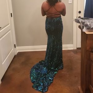 Emerald green formal gown